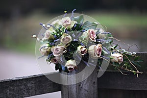 Pink Roses & Lavender Bouquet