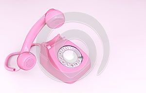 Pink Rotary Phone