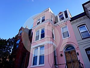 Pink Row House