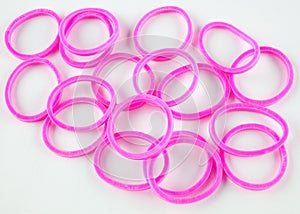 Pink rubber bands