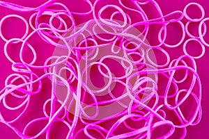 Pink rubber bands