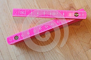 Pink ruler