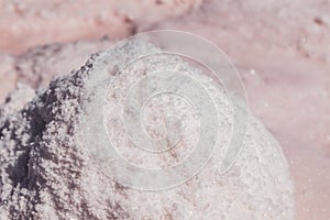 Pink salt bunch close-up background Spa ingredient