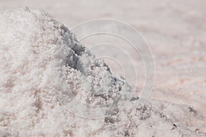 Pink salt bunch close-up background Spa ingredient