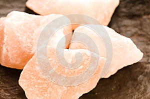Pink salt of Hymalayas. mineral photo