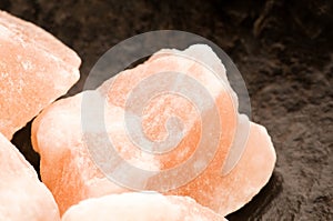 Pink salt of Hymalayas. mineral photo