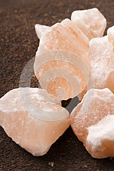 Pink salt of Hymalayas. mineral photo