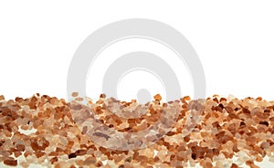 Pink salt isolated on white background. Pink Himalayan salt on white background - isolated.