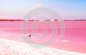 Pink Salt lake. Spain, Torrevieja