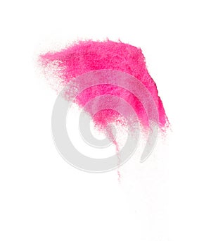 Pink Sand Storm desert with wind blow spin swirl around. Pink sand tornado storm with high wind. Fine Sand circle around, White