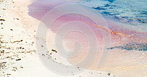 Pink sands of Balos Beach, Crete, Greece