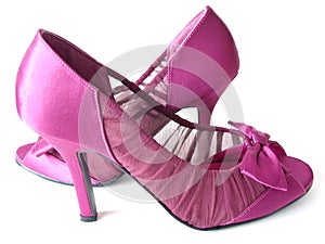 Pink Satin High Heels