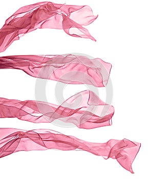 Pink scarf on a white background