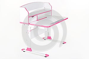 Pink school desk