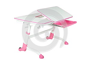Pink school desk