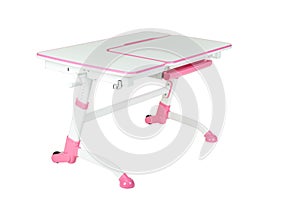 Pink school desk