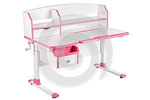 Pink school desk