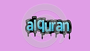 Pink screen animation video written ALQURAN