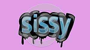 Pink screen animation video written SISSY