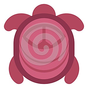 Pink sea turtle, icon