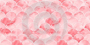 Pink sea wave geometric texture. Fish scale seamless pattern. Print for textile, wallpaper, wrapping.