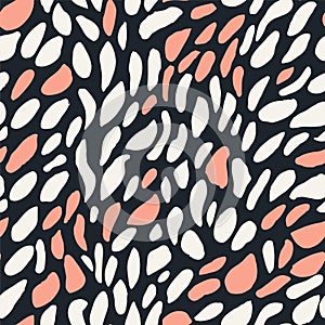 Pink Seamless Abstract Decorative Paint Vector. Gradient Endless Doodle Retro Textile, Seamless Wallpaper.