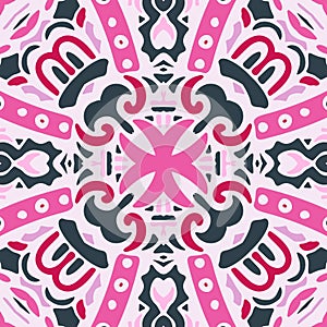 Pink Seamless abstract tiled pattern