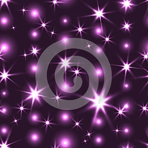 pink seamless background with shiny Christmas chain