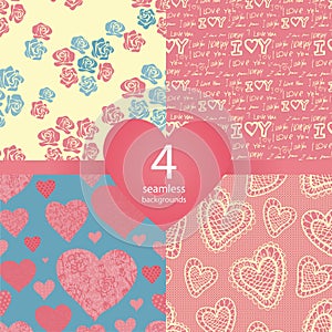 Pink seamless backgrounds