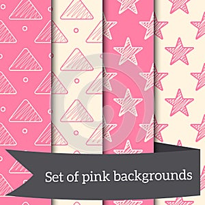 Pink seamless backgrounds