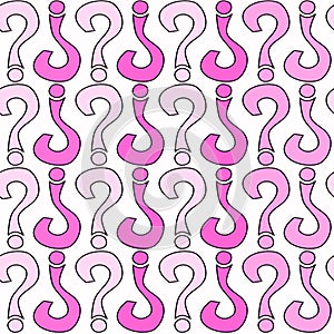 Pink seamless questions background