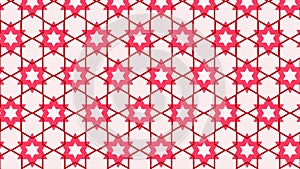 Pink Seamless Star Pattern Vector Art