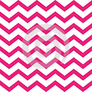 Pink seamless zigzag pattern on white background