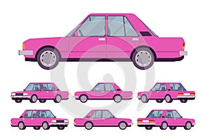 Pink sedan set