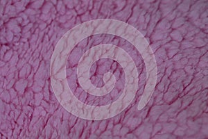 pink sherpa plush cloth textured