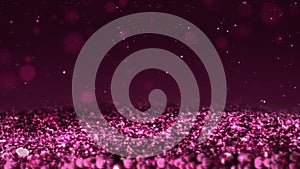 Pink shiny glitter seamless loop abstract texture close up macro background