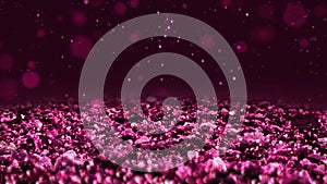 Pink shiny glitter seamless loop abstract texture close up macro background