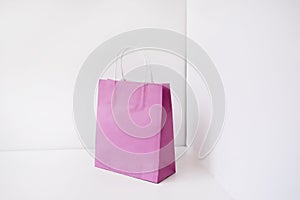 pink shopping bag. High quality photo