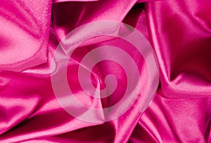 Pink silk isolated close up