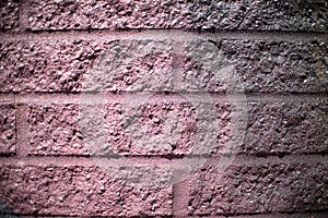Pink and Silver Gray Brick Wall Background