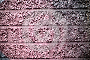 Pink and Silver Gray Brick Wall Background