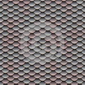 Pink and Silver Scales Seamless Pattern