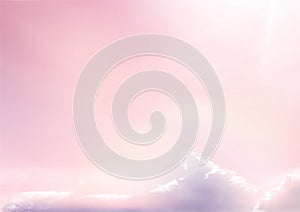 Pink sky in Pastels colur.pink sky vector background