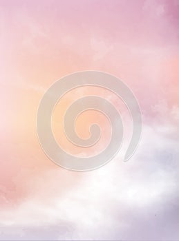 Pink sky in Pastels colur.pink sky vector background.