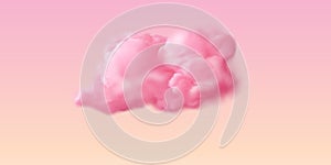 Pink sky. Vector design template. Copy space.