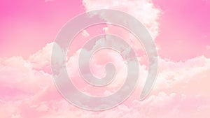 Pink sky with white clouds background