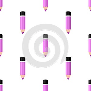 Pink Small Pencil Icon Seamless Pattern