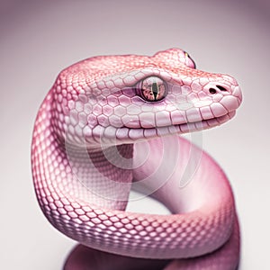 Pink snake on pink