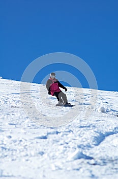 Pink Snowboard girl