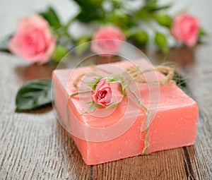 Pink soap